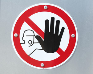 Schild f&uuml;r Unbefugte Betreiten Verboten