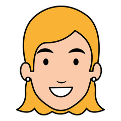 beautiful woman head avatar character vector illustration design