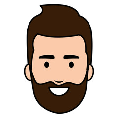 Fototapeta premium young man head avatar character vector illustration design