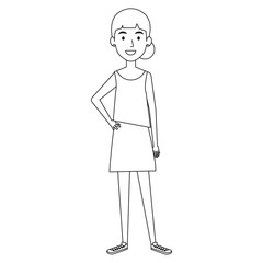 beautiful woman avatar character vector illustration design