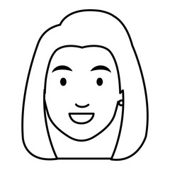 beautiful woman head avatar character vector illustration design