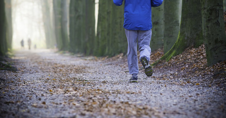 Fototapeta premium joggers in a park