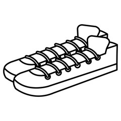 young shoes isolated icon vector illustration design
