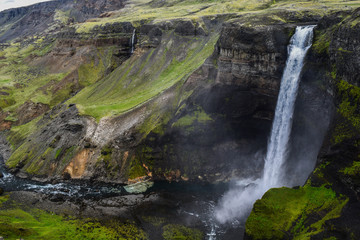 Fototapeta na wymiar Háifoss waterfall, Iceland