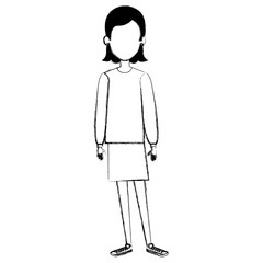 beautiful woman avatar character vector illustration design