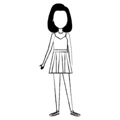 beautiful woman avatar character vector illustration design