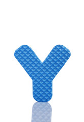 Puzzle letters-y on white background