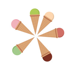 Ice cream flat icon
