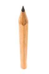 Pencil macro on white background