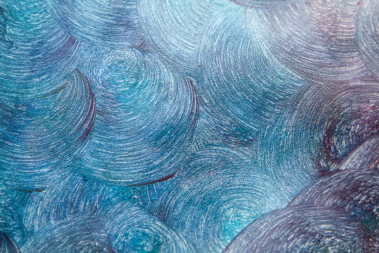 Abstract blue background. circles randomly, painted with sponge