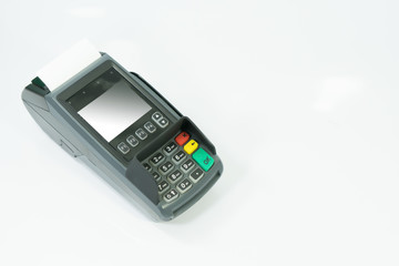 Credit card machine on isolated, Concept mobile business