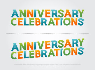 celebration anniversary colorful logo. anniversary typography design with colorful Use as photo overlay, place to card, poster, prints. celebration vector illustration