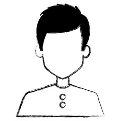 young man avatar character vector illustration design