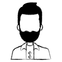 young man avatar character vector illustration design