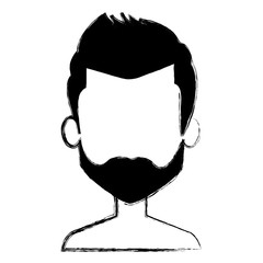 young man shirtless avatar character vector illustration design