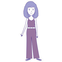 beautiful woman avatar character vector illustration design