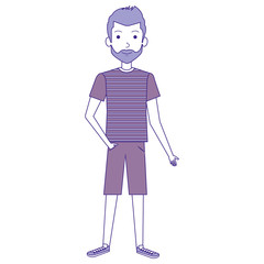 young man avatar character vector illustration design