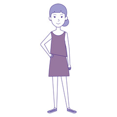 beautiful woman avatar character vector illustration design