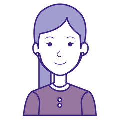 beautiful woman avatar character vector illustration design