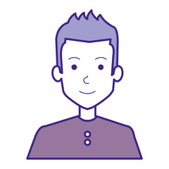 young man avatar character vector illustration design