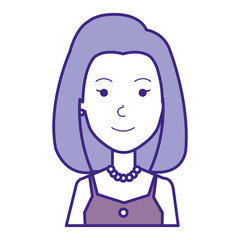 beautiful woman avatar character vector illustration design