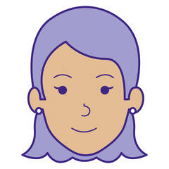 beautiful woman head avatar character vector illustration design