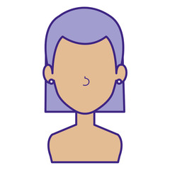 beautiful woman shirtless avatar character vector illustration design