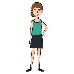 beautiful woman avatar character vector illustration design