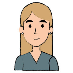 beautiful woman avatar character vector illustration design
