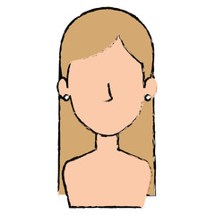 Fototapeta premium beautiful woman shirtless avatar character vector illustration design