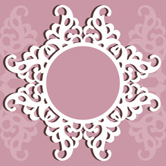 3D photo picture frame or round, went with ornament, kruger border, glabrous, the jury of the user, greeting, pill,postcard, template, vector