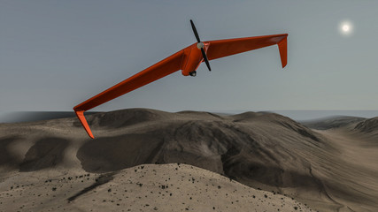 Fototapeta uav dron samolot pustynia krajobraz morze obraz