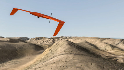 uav dron samolot pustynia krajobraz morze © Dariusz Czajka