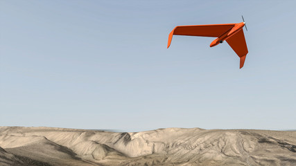 uav dron samolot pustynia krajobraz morze © Dariusz Czajka
