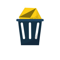 trash and envelope icon