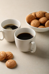 Two cups of espresso