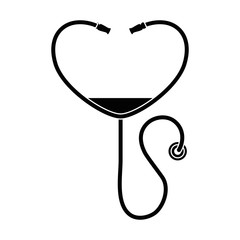 stethoscope device medical icon vector illustration design
