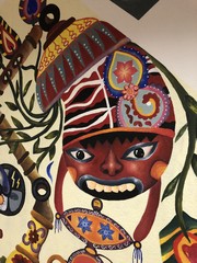 Wall decoration of Asian mask