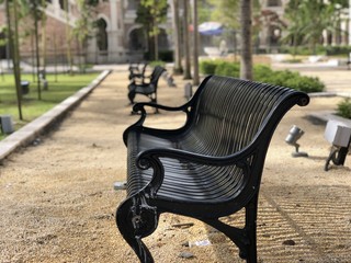 Benches in the park