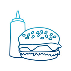 Hamburger fast food icon vector illustration graphic design