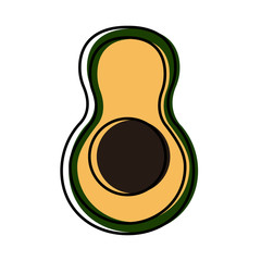 Avocado fresh vegetable icon vector illustration graphic design
