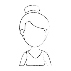 beautiful woman avatar character vector illustration design