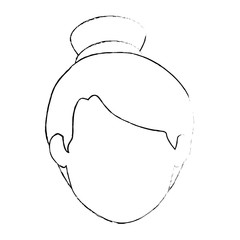 beautiful woman head avatar character vector illustration design