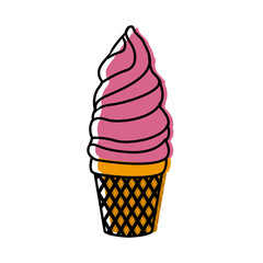Ice cream cone icon vector illustration graphic design