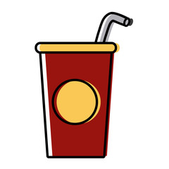Soda cup beverage icon vector illustration graphic design