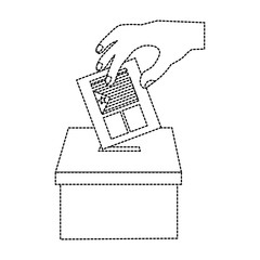 catalunya flag independence vote icon image vector illustration design  black dotted line