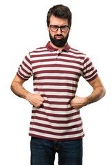 Fototapeta premium Sad man with glasses