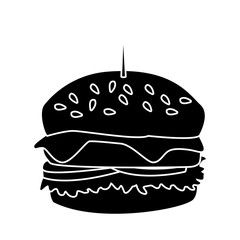 Hamburger fast food icon vector illustration graphic design