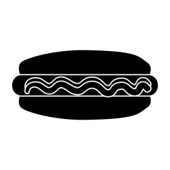 Hot dog fast food icon vector illustration graphic design