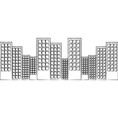 Fototapeta premium city skyline buildings icon image vector illustration design 